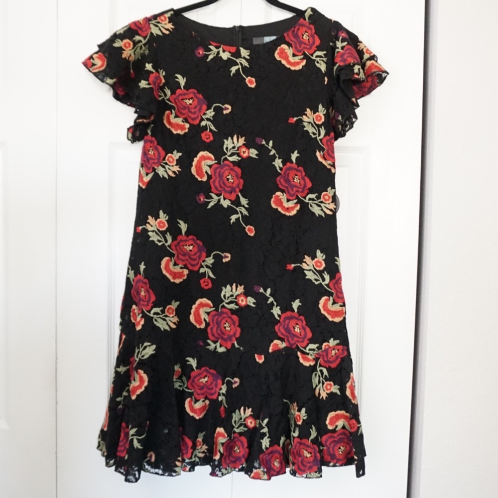 NWT Eva Franco Lotus Floral Embroidered lace dress - Picture 2 of 8